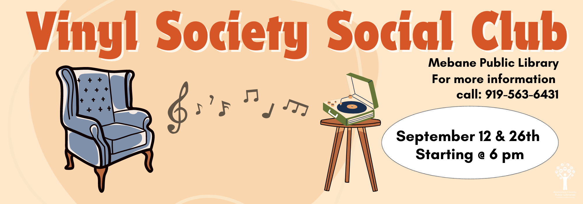 9.12 & 9.24 at 6 pm - Vinyl Society at Mebane