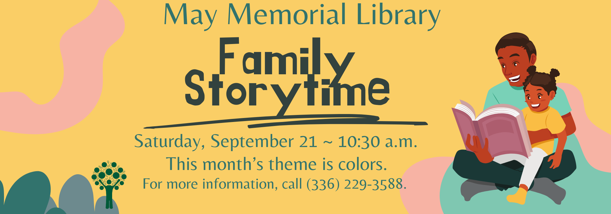 9.21 at 1030 am - Family Storytime at May Memorial