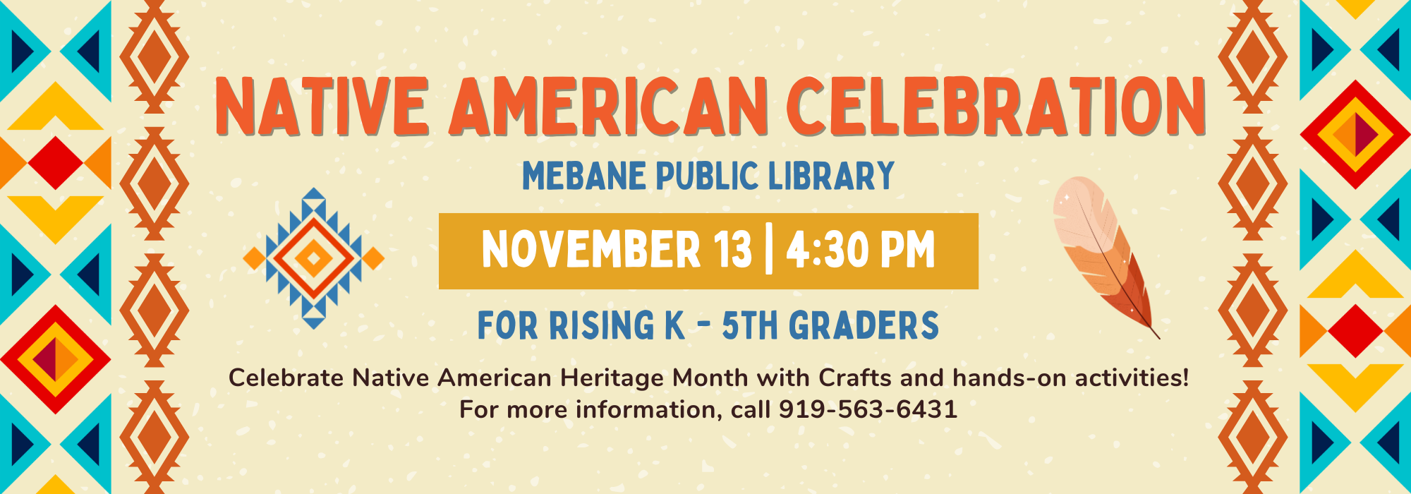 11.13 at 430 pm - Native American Celebration at Mebane