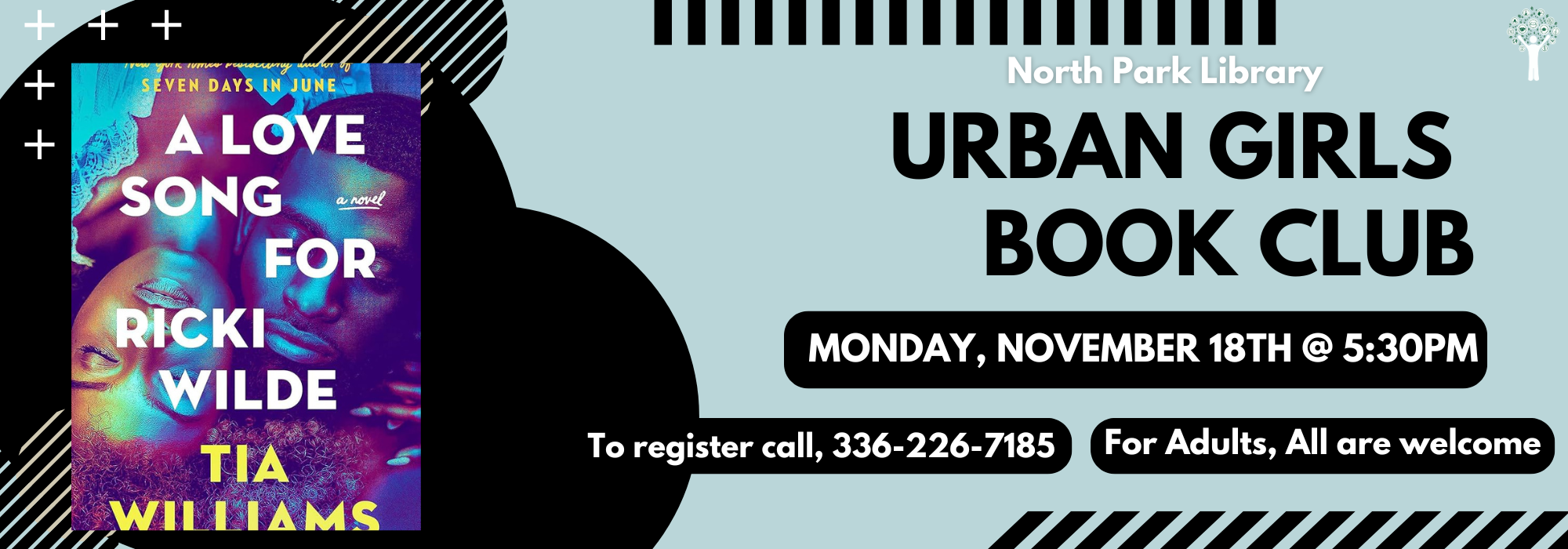 11.18 at 530 pm - Urban Girls Book Club at North Park