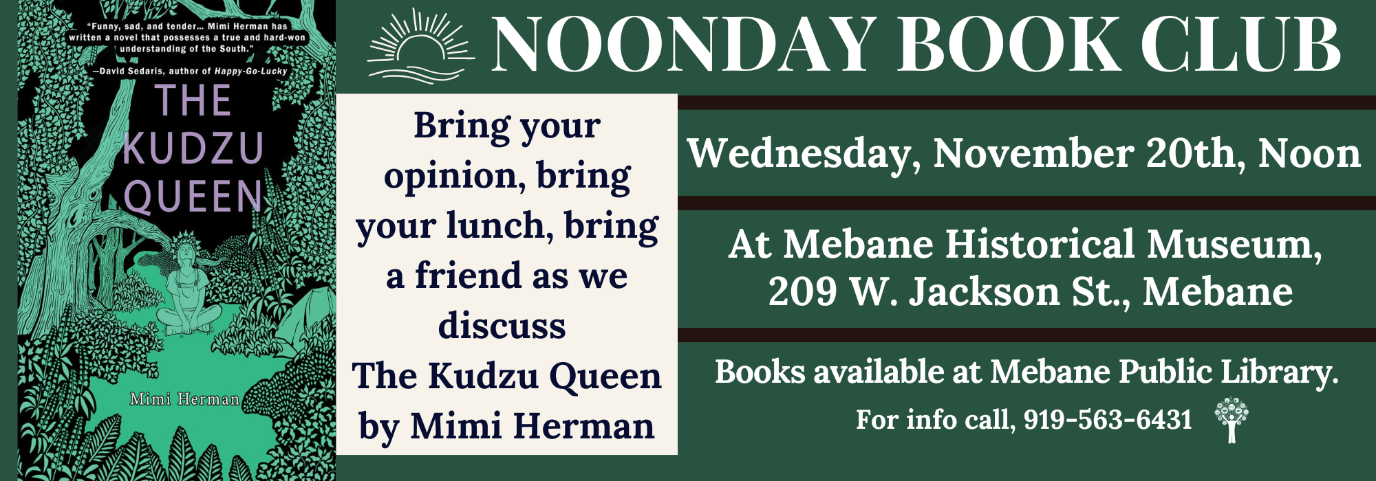 11.20 at Noon - Noonday Book Club at Mebane