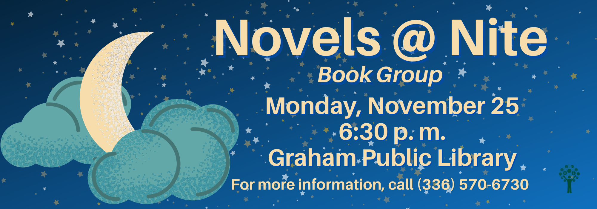 11.25 at 630 pm – Novels @ Nite at Graham