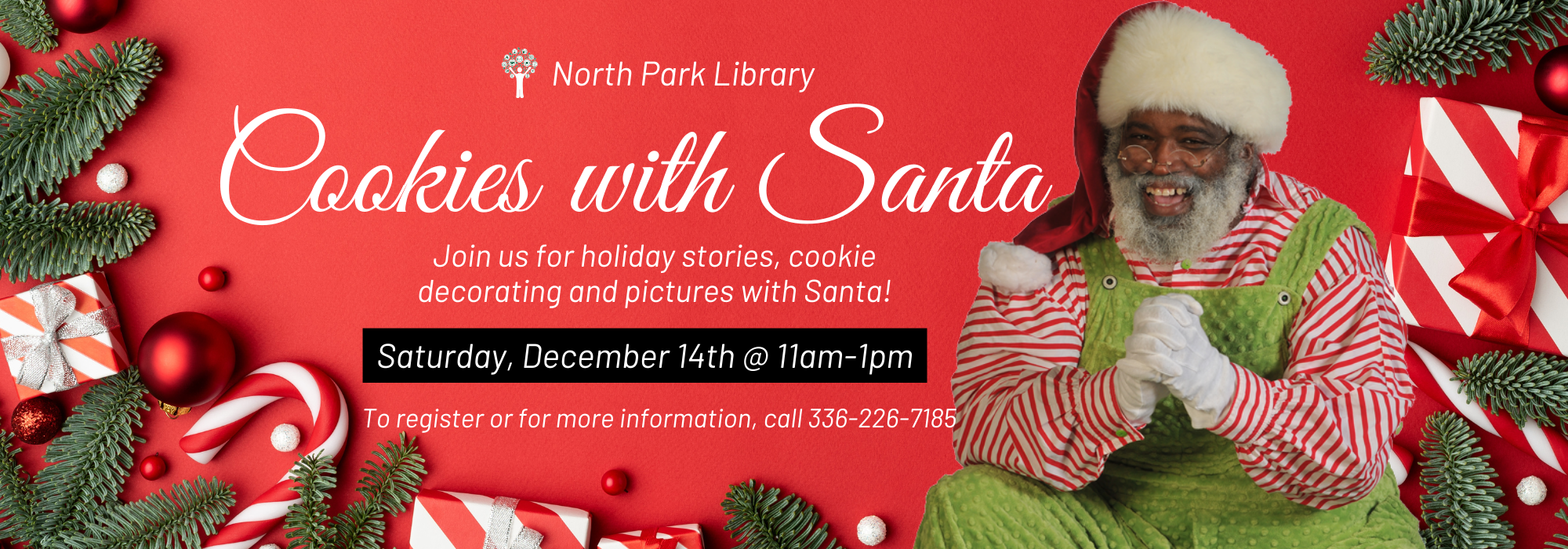 12.14 at 11 am - Cookies with Santa at North Park