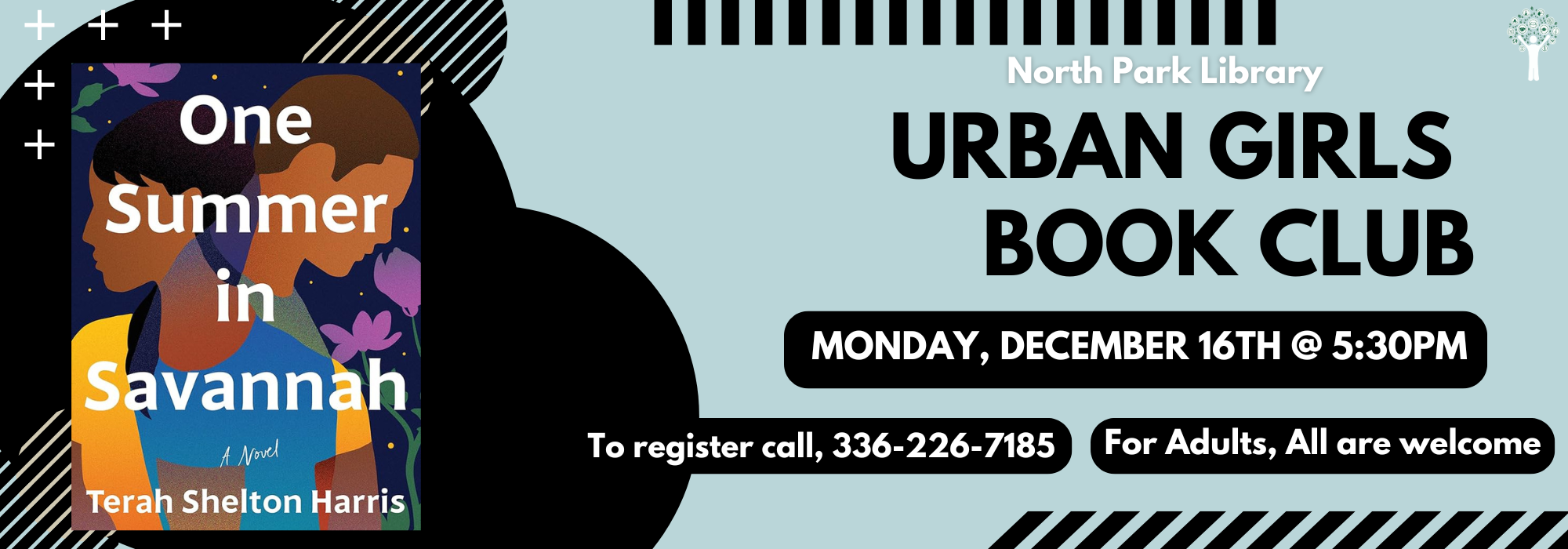 12.16 at 530 pm - Urban Girls Book Club at North Park