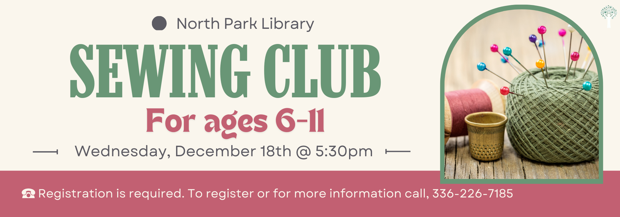 12.18 at 530 pm - Sewing Club at North Park