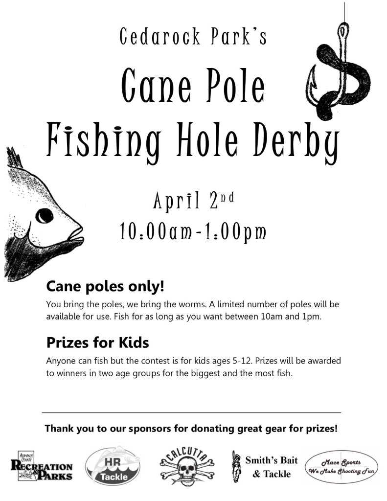 Cane Pole Fishing Hole Derby- Come out and fish with us! – Alamance Parks